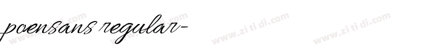 poensans regular字体转换 poensans regular字体转换